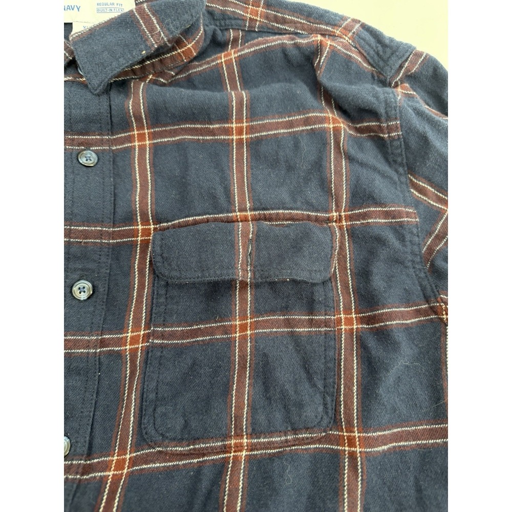 Men's Old Navy Flannel Size XL Blue And Red Long SLEEVED - Picture 3 of 9